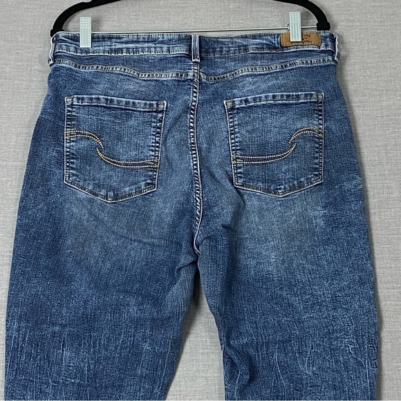 Levis Signature High Rise Ankle Skinny Jeans Womens 18 W34 Raw Hem Factory Fade - Picture 4 of 12